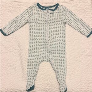 Cloud Island Teal Triangle Footed One Piece